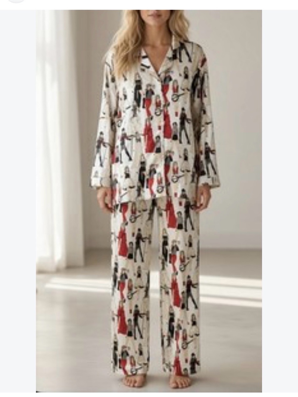 Taylor Swift Red (Taylor’s Version) Eras Satin Pajama Set Size Medium